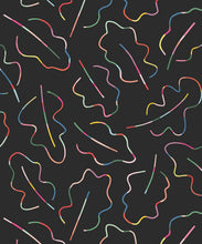 Load image into Gallery viewer, Spring Leaves Wallpaper • Black • Swatch