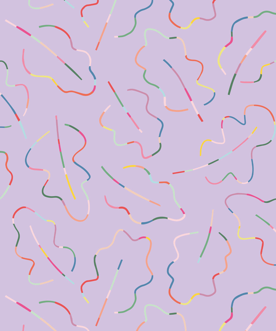 Spring Leaves Wallpaper • Lilac • Swatch