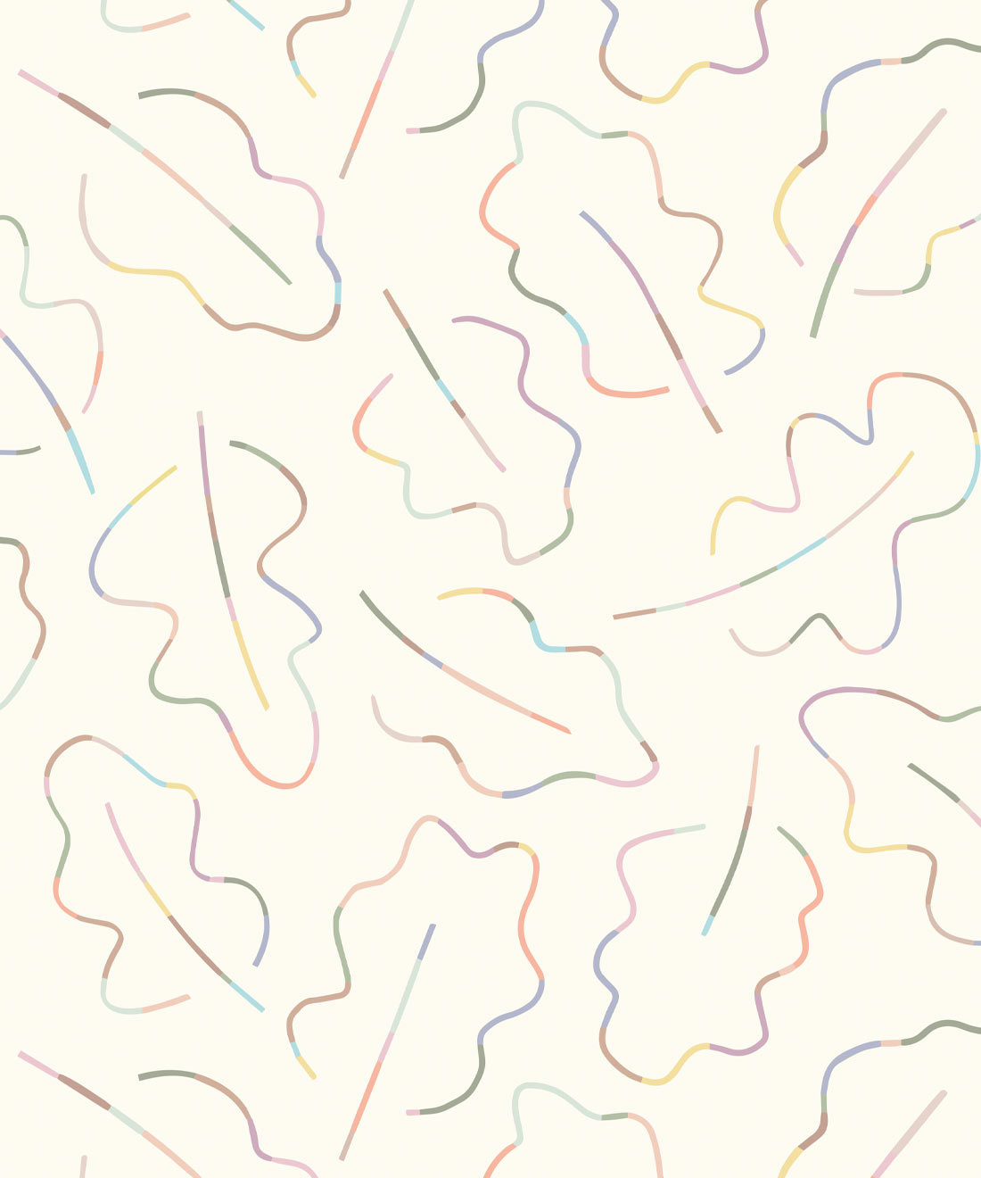 Spring Leaves Wallpaper • Pastel • Swatch