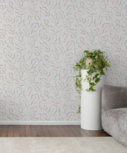 Load image into Gallery viewer, Spring Leaves Wallpaper • White • Insitu