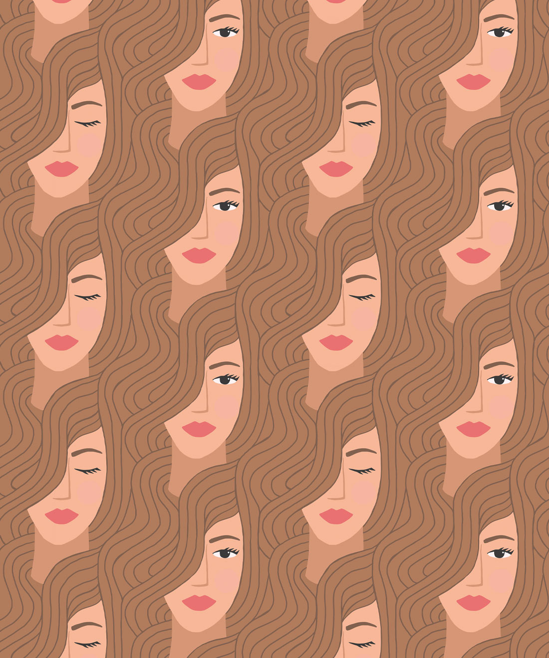 Stronger Together Wallpaper • Brown • Swatch
