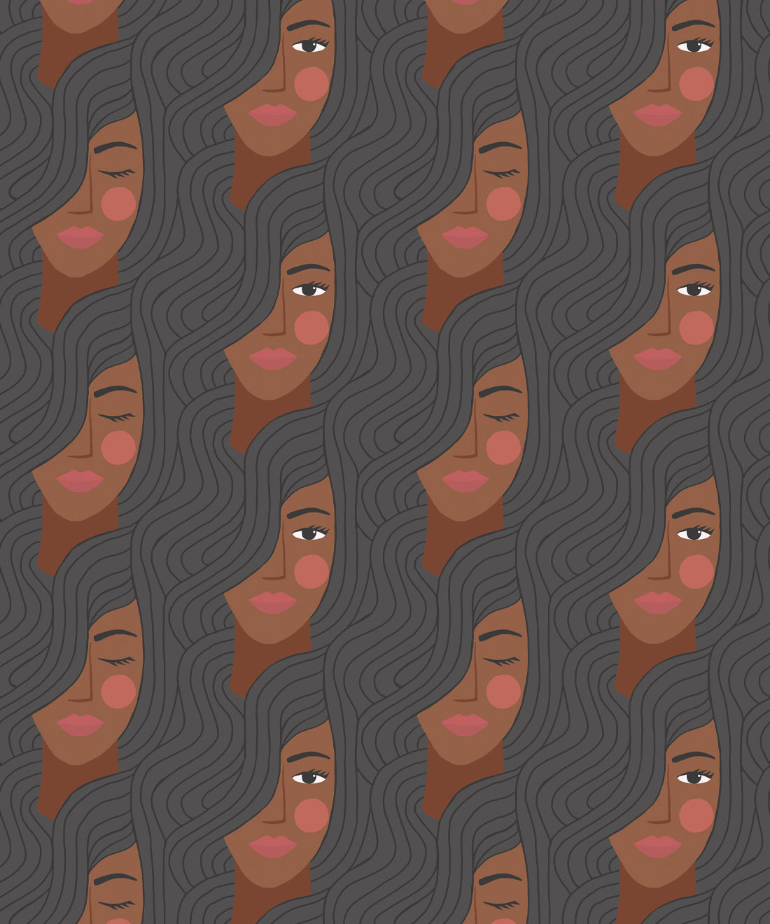 Stronger Together Wallpaper • Charcoal • Swatch