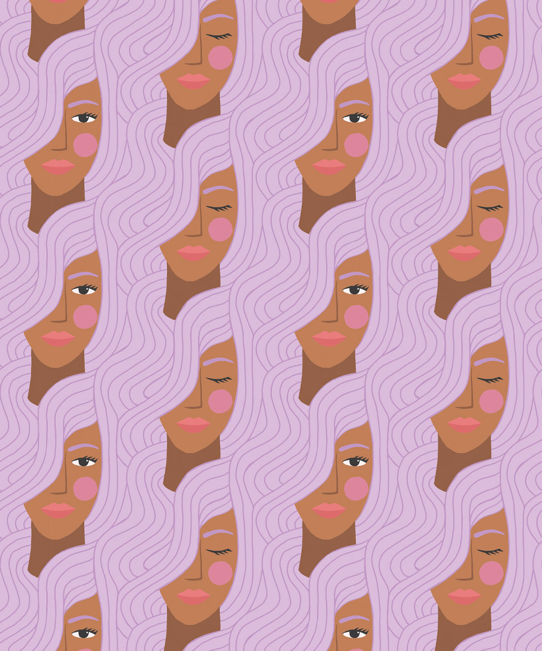 Stronger Together Wallpaper • Lilac • Swatch