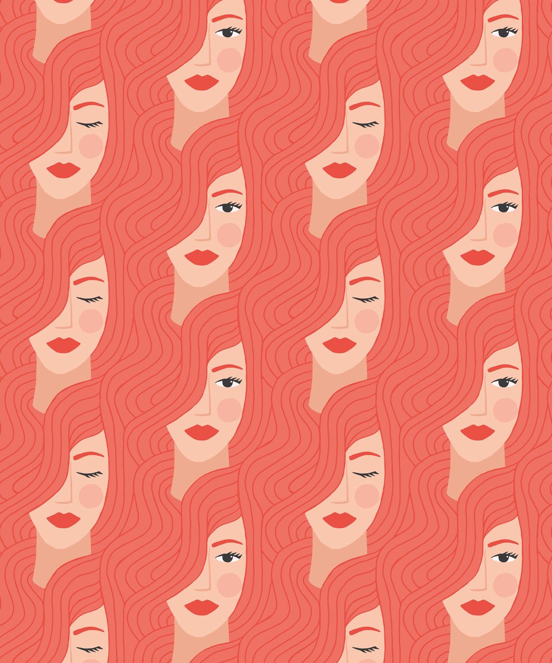 Stronger Together Wallpaper • Red • Swatch