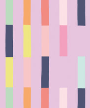 Load image into Gallery viewer, Sweet Rainbow Stripe Wallpaper • Lavender • Swatch