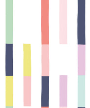 Load image into Gallery viewer, Sweet Rainbow Stripe Wallpaper • White • Swatch