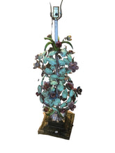 Load image into Gallery viewer, vintage hollywood regency toleware table lamp