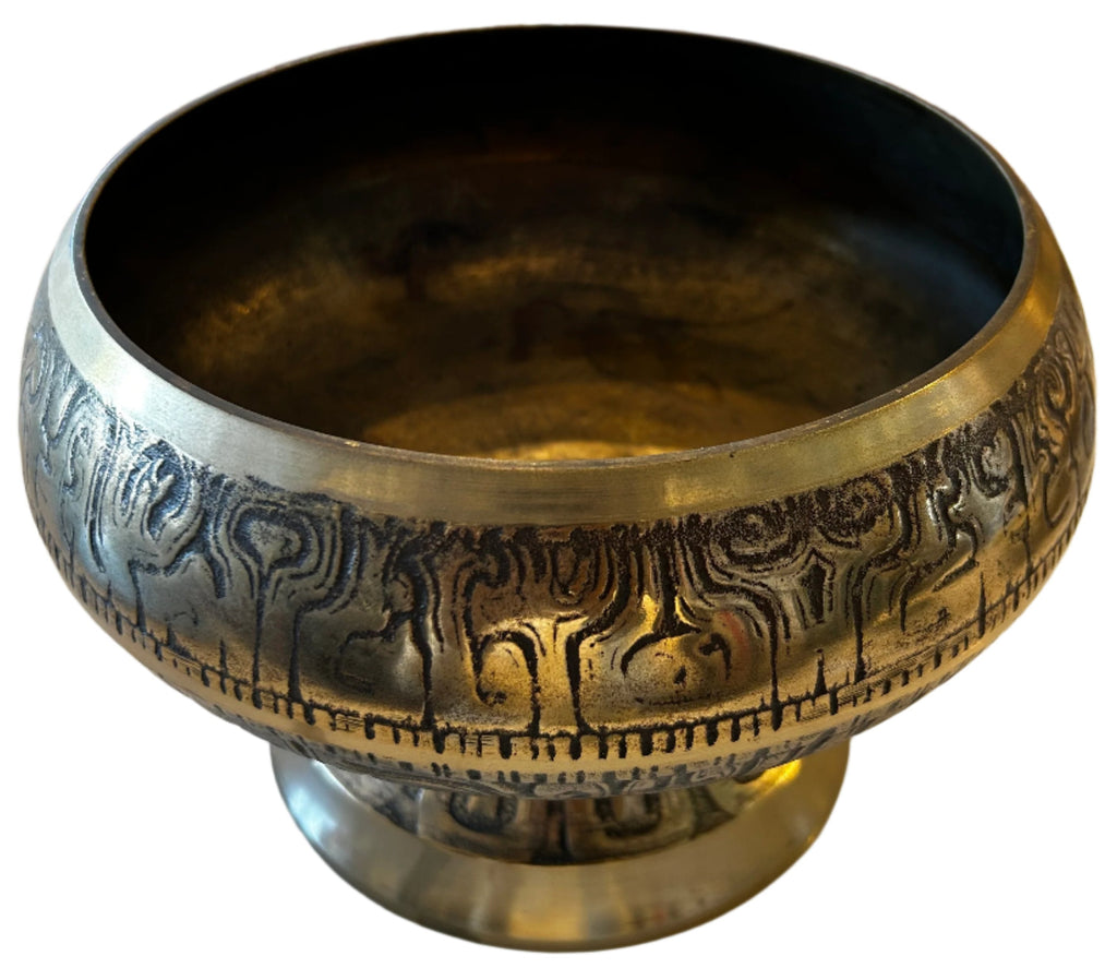 mid century footed bowl