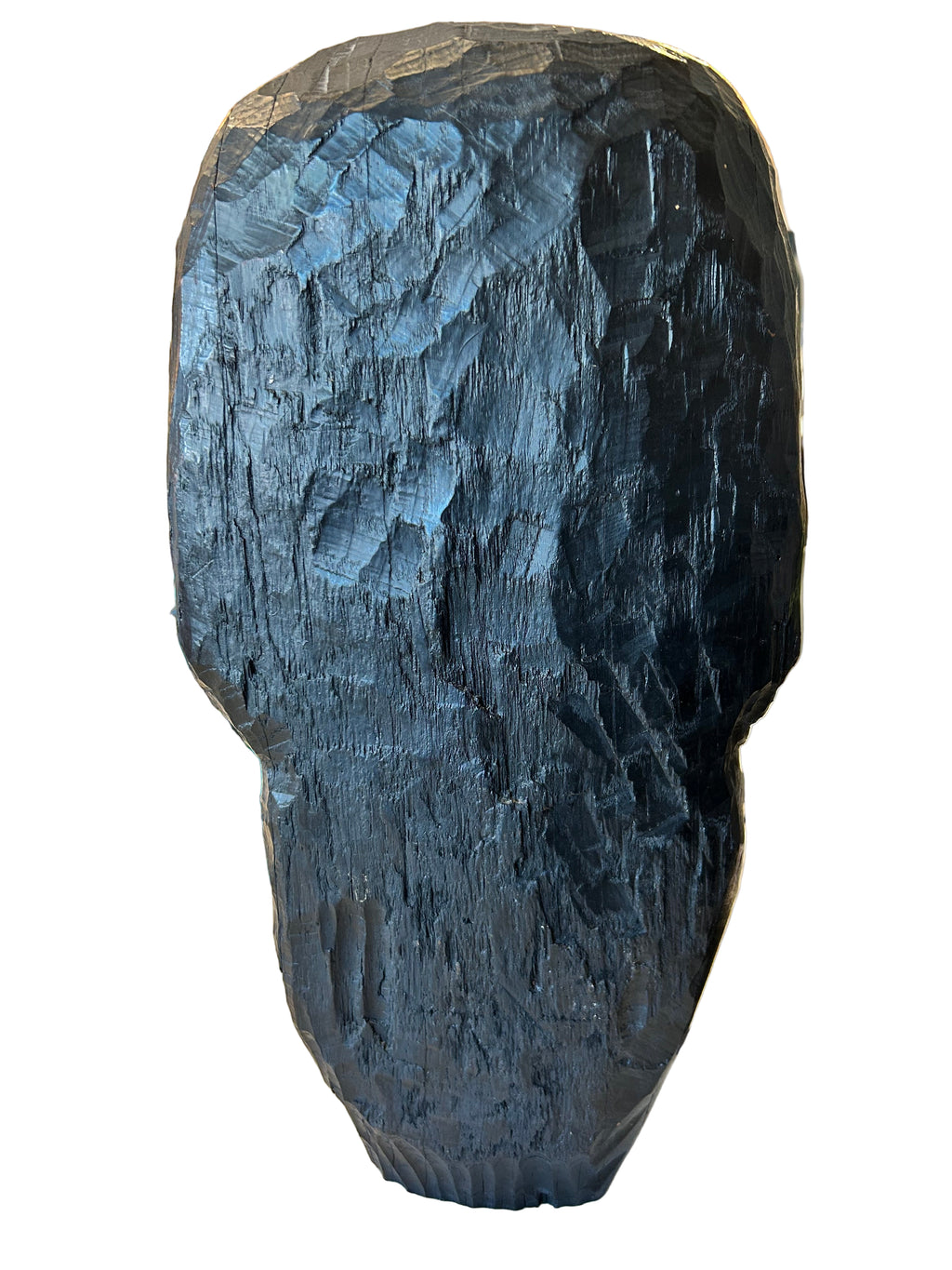 hand carved wood head
