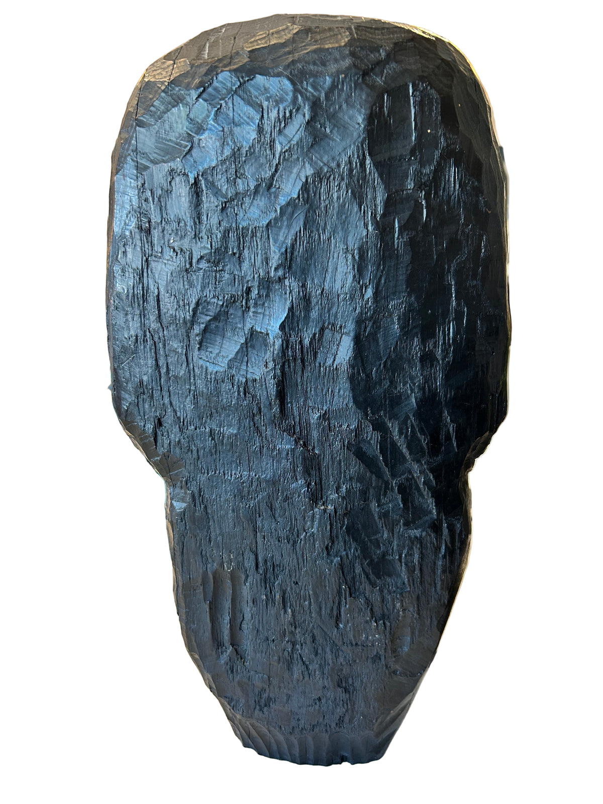 hand carved wood head