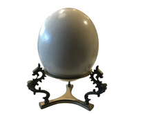 Load image into Gallery viewer, Ostrich Egg with solid brass base