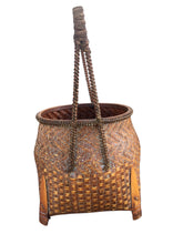 Load image into Gallery viewer, Footed Japanese Bamboo Basket