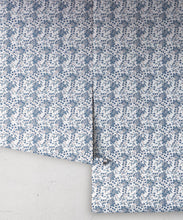 Load image into Gallery viewer, Cherry Blossom Wallpaper • Indigo Ivory • Rolls