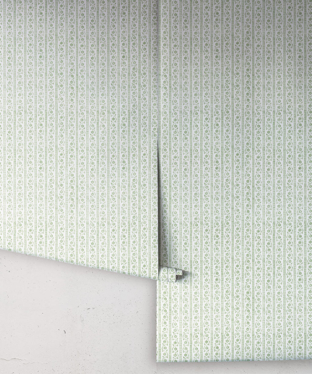 Daisy Chain Wallpaper • Mint Ivory • Rolls