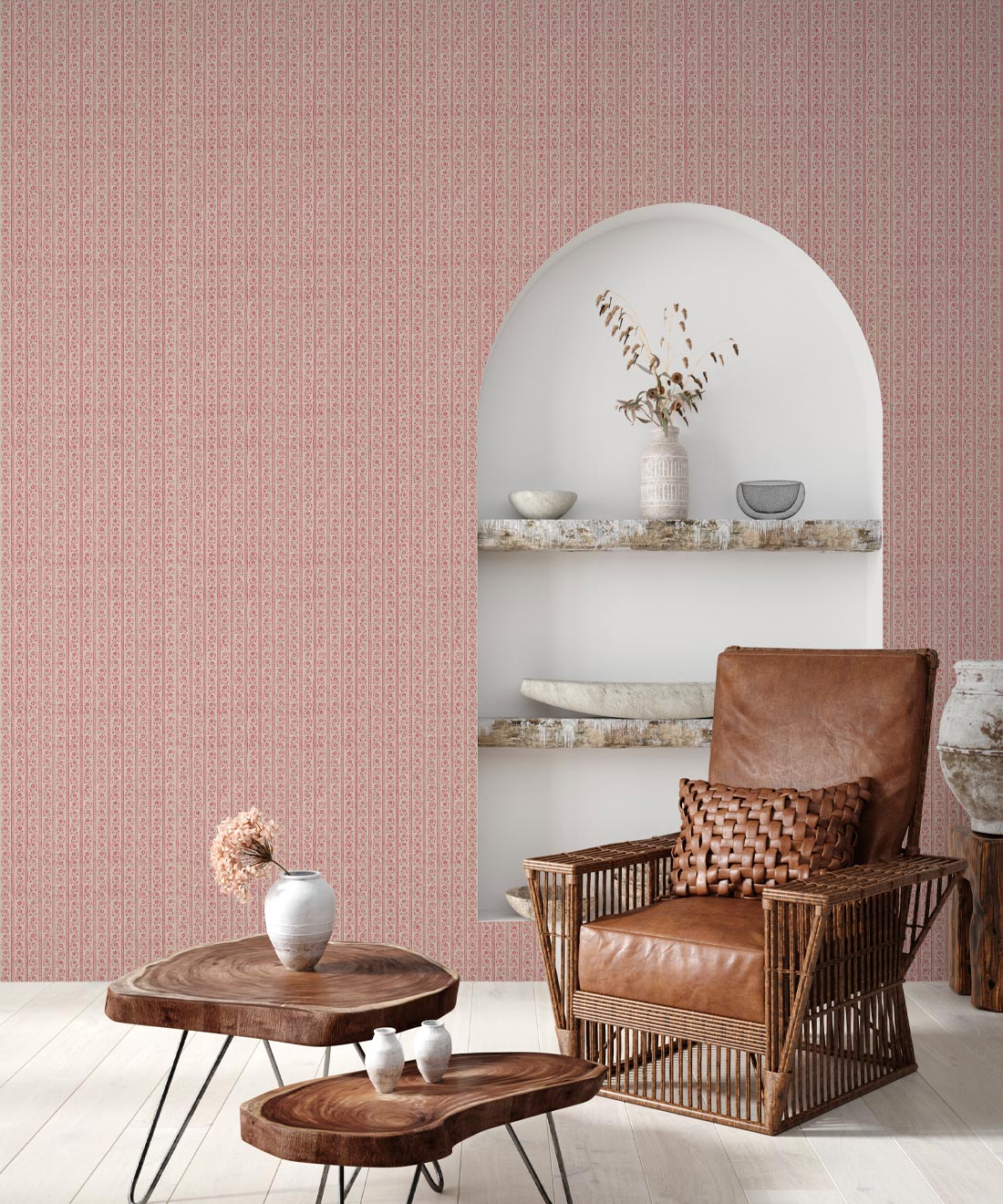 Daisy Chain Wallpaper • Poppy Natural • Insitu