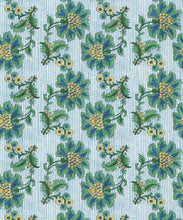Load image into Gallery viewer, French Floral Wallpaper • Indigo Green Stripe • Swatch