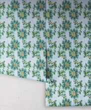 Load image into Gallery viewer, French Floral Wallpaper • Indigo Green Stripe • Rolls