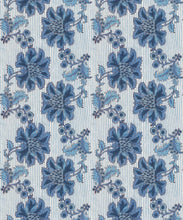 Load image into Gallery viewer, French Floral Wallpaper • Indigo Ivory Stripe • Swatch