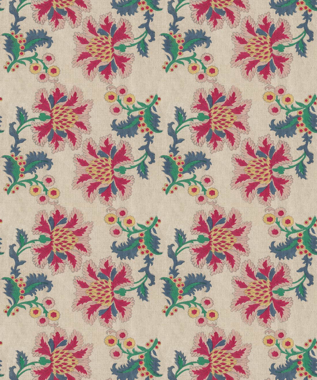 French Floral Wallpaper • Multi Natural • Swatch