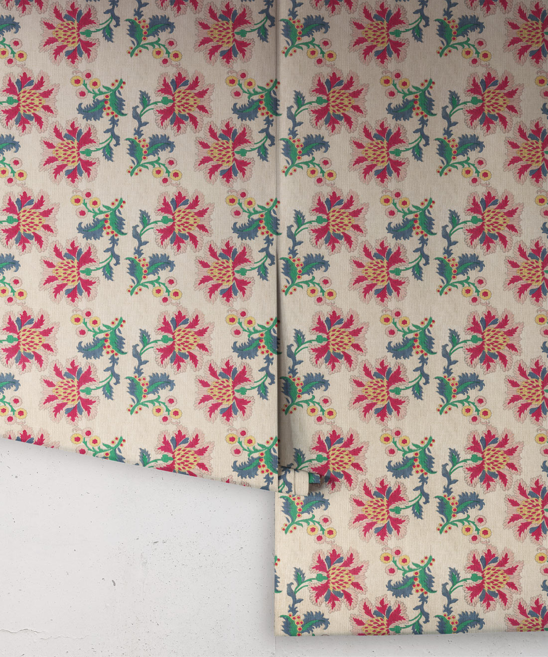 French Floral Wallpaper • Multi Natural • Rolls