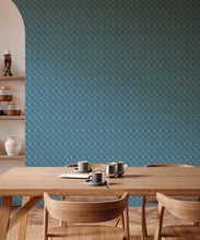 Load image into Gallery viewer, Istanbul Wallpaper • Indigo Sky Ivory • Insitu