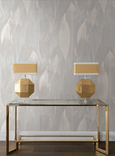 Load image into Gallery viewer, Shimmering Canopy Wide Width Wallpaper - Light Grey room setting