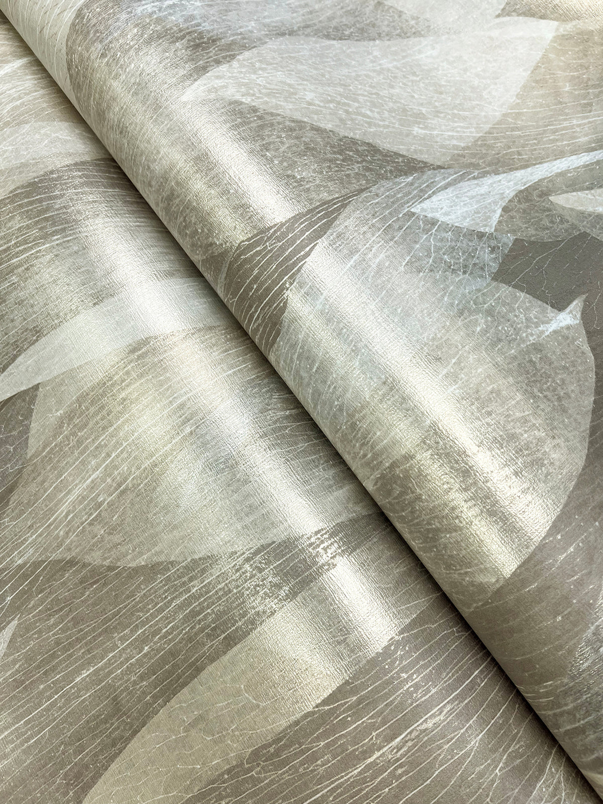 Shimmering Canopy Wide Width Wallpaper - Neutral wallpaper detail