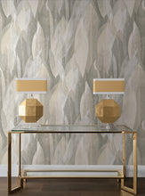 Load image into Gallery viewer, Shimmering Canopy Wide Width Wallpaper - Neutral room setting
