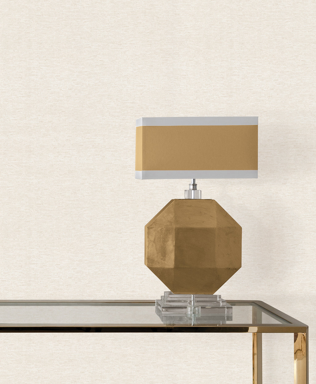 Tide Water Wide Width Wallpaper - Cream room setting