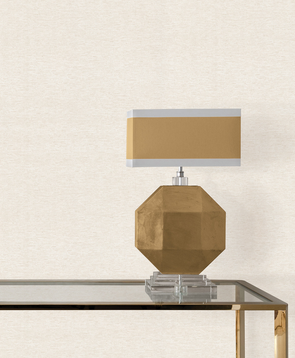 Tide Water Wide Width Wallpaper - Cream room setting