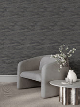 Load image into Gallery viewer, Foundations Wide Width Wallpaper - Charcoal room setting