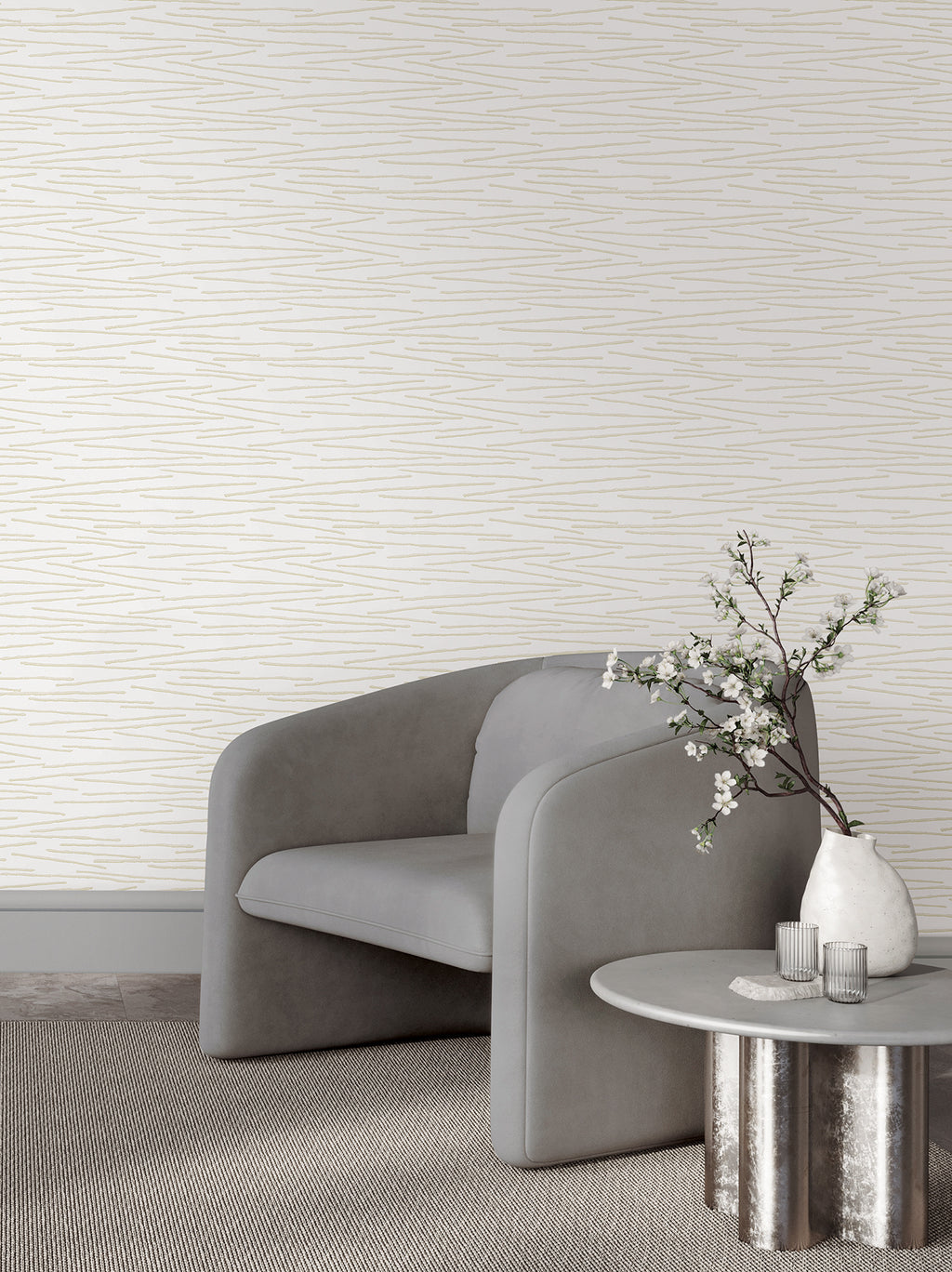 Foundations Wide Width Wallpaper - White room setting