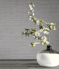 Load image into Gallery viewer, Drift Weave Wide Width Wallpaper - Grey room setting