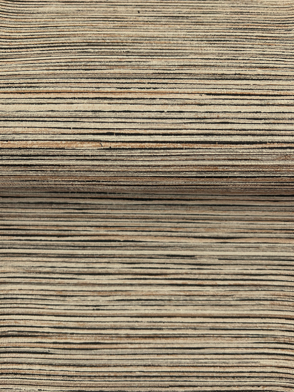 Stacked Bamboo Wide Width Wallpaper - Chestnut wallpaper detail