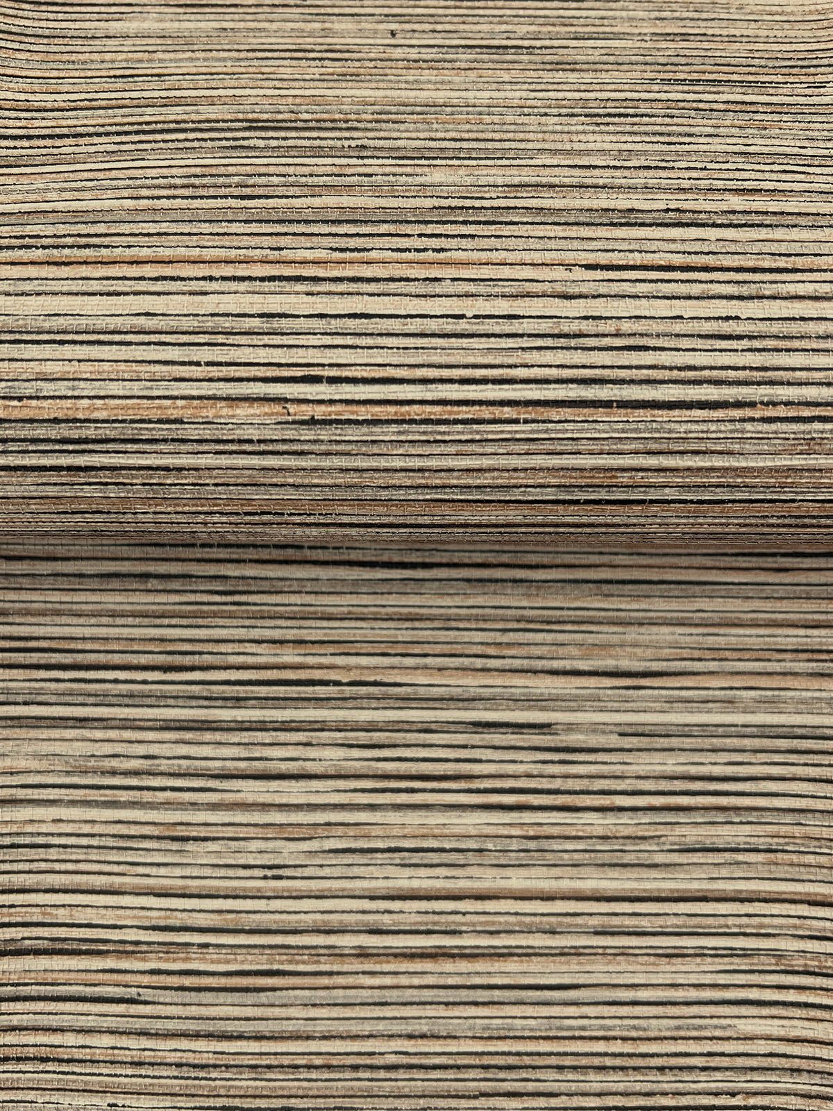 Stacked Bamboo Wide Width Wallpaper - Chestnut wallpaper detail