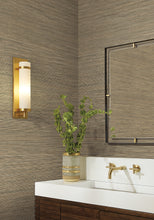 Load image into Gallery viewer, Stacked Bamboo Wide Width Wallpaper - Chestnut room setting