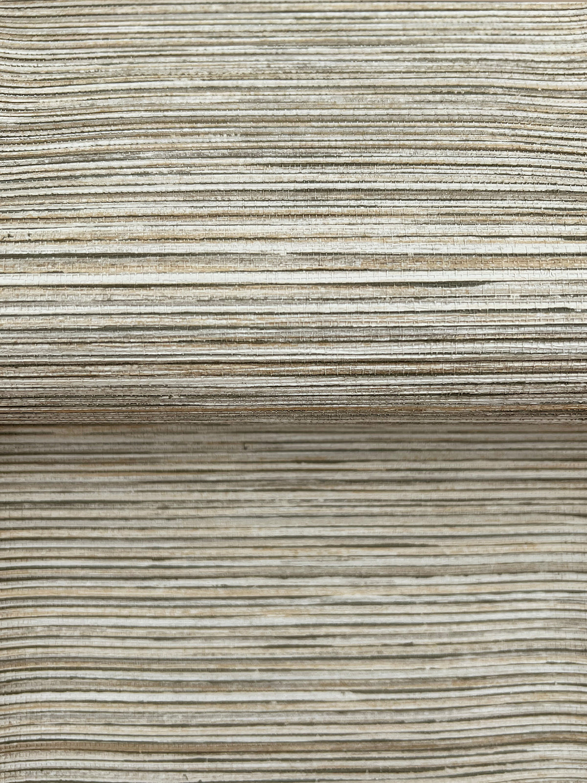 Stacked Bamboo Wide Width Wallpaper - Moss wallpaper detail