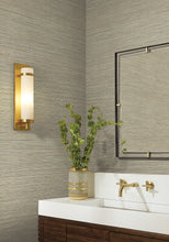 Load image into Gallery viewer, Stacked Bamboo Wide Width Wallpaper - Moss room setting