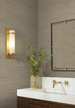 Load image into Gallery viewer, Stacked Bamboo Wide Width Wallpaper - Light Brown room setting