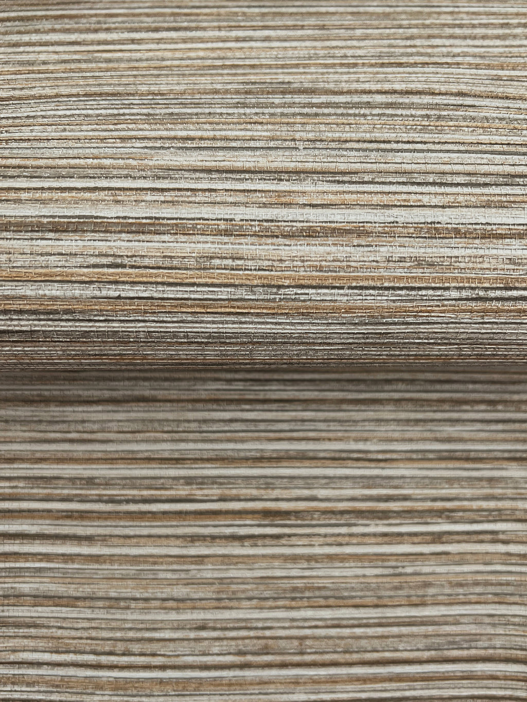 Stacked Bamboo Wide Width Wallpaper - Light Brown wallpaper detail