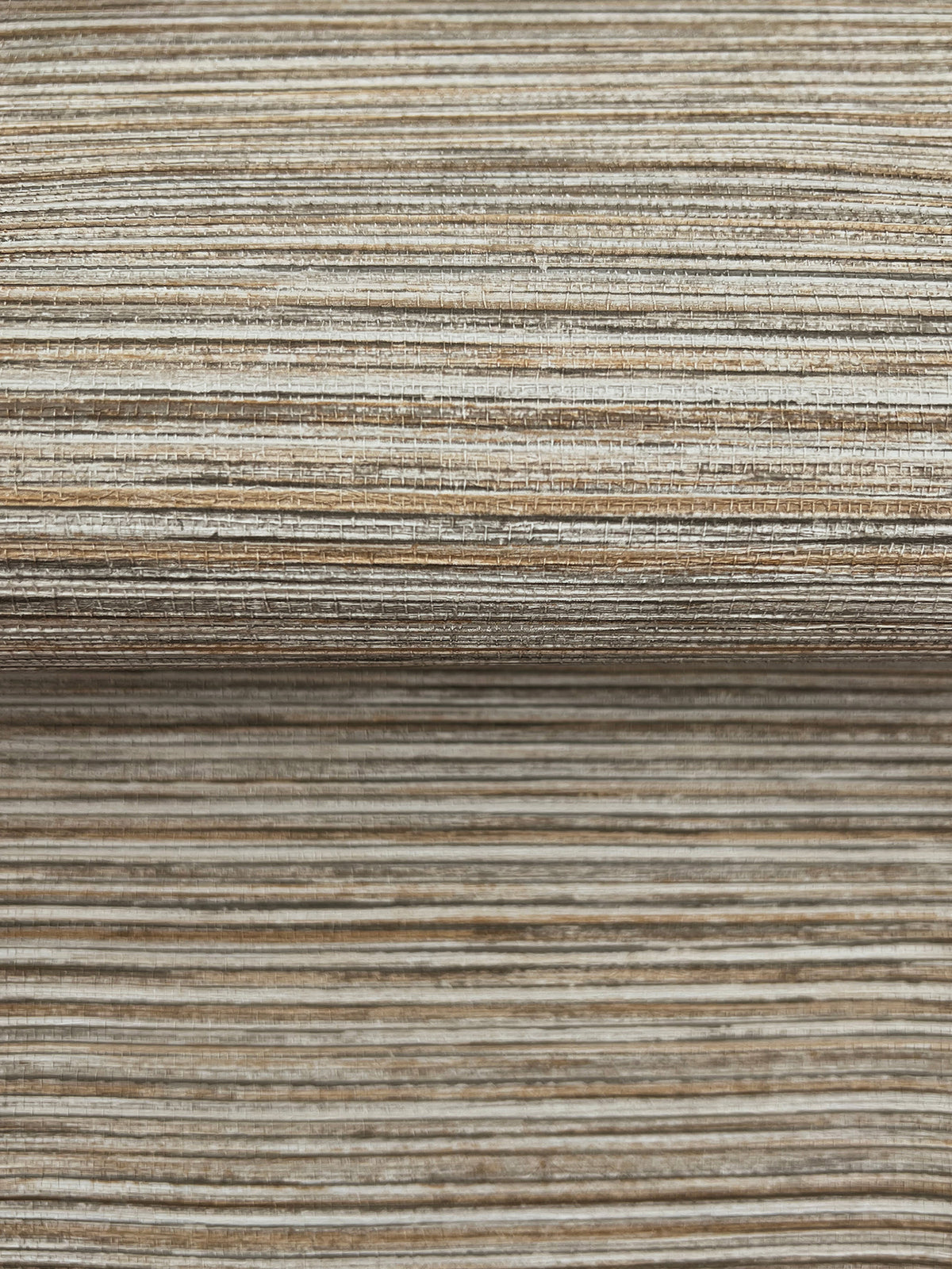 Stacked Bamboo Wide Width Wallpaper - Light Brown wallpaper detail