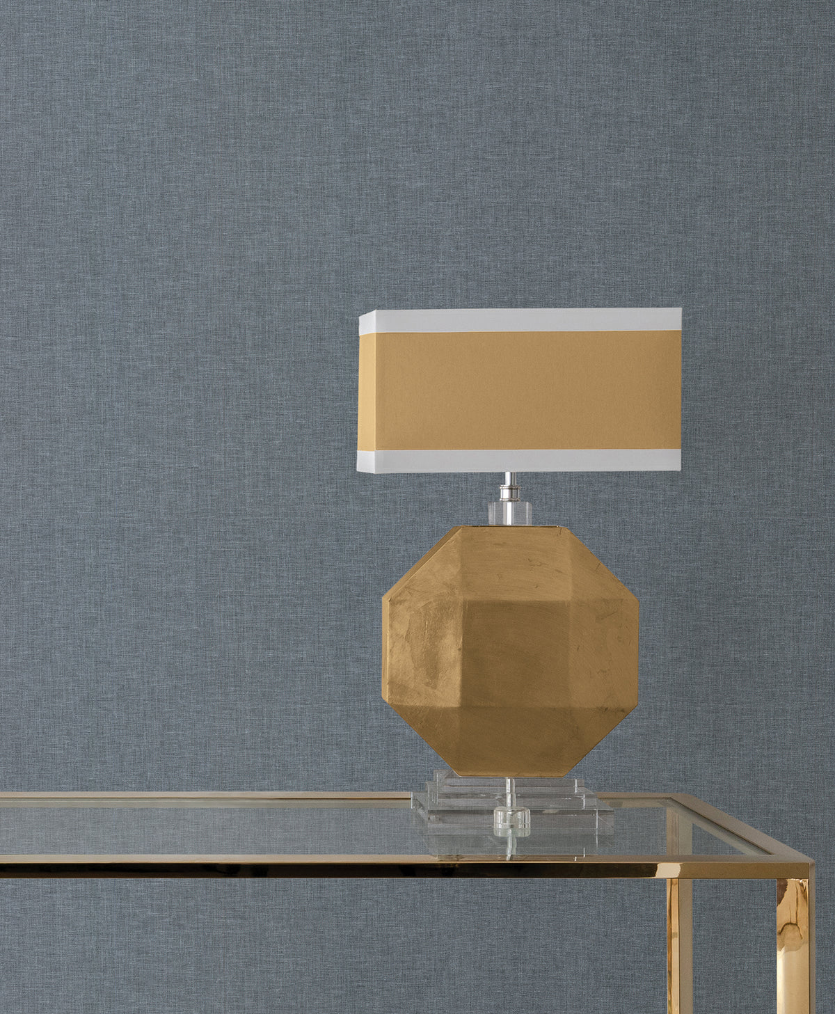 Loominosity Wide Width Wallpaper - Slate room setting