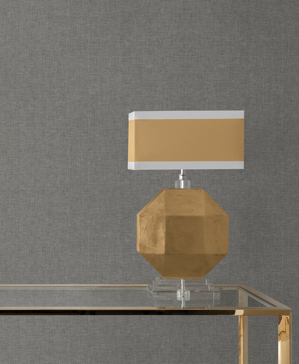 Loominosity Wide Width Wallpaper - Pewter room setting