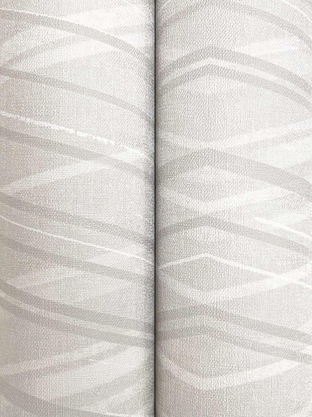 Focal Point Wide Width Wallpaper - Light Grey wallpaper detail