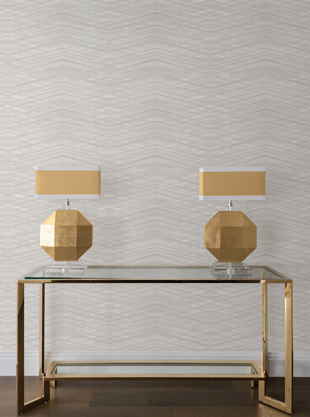 Focal Point Wide Width Wallpaper - Light Grey room setting