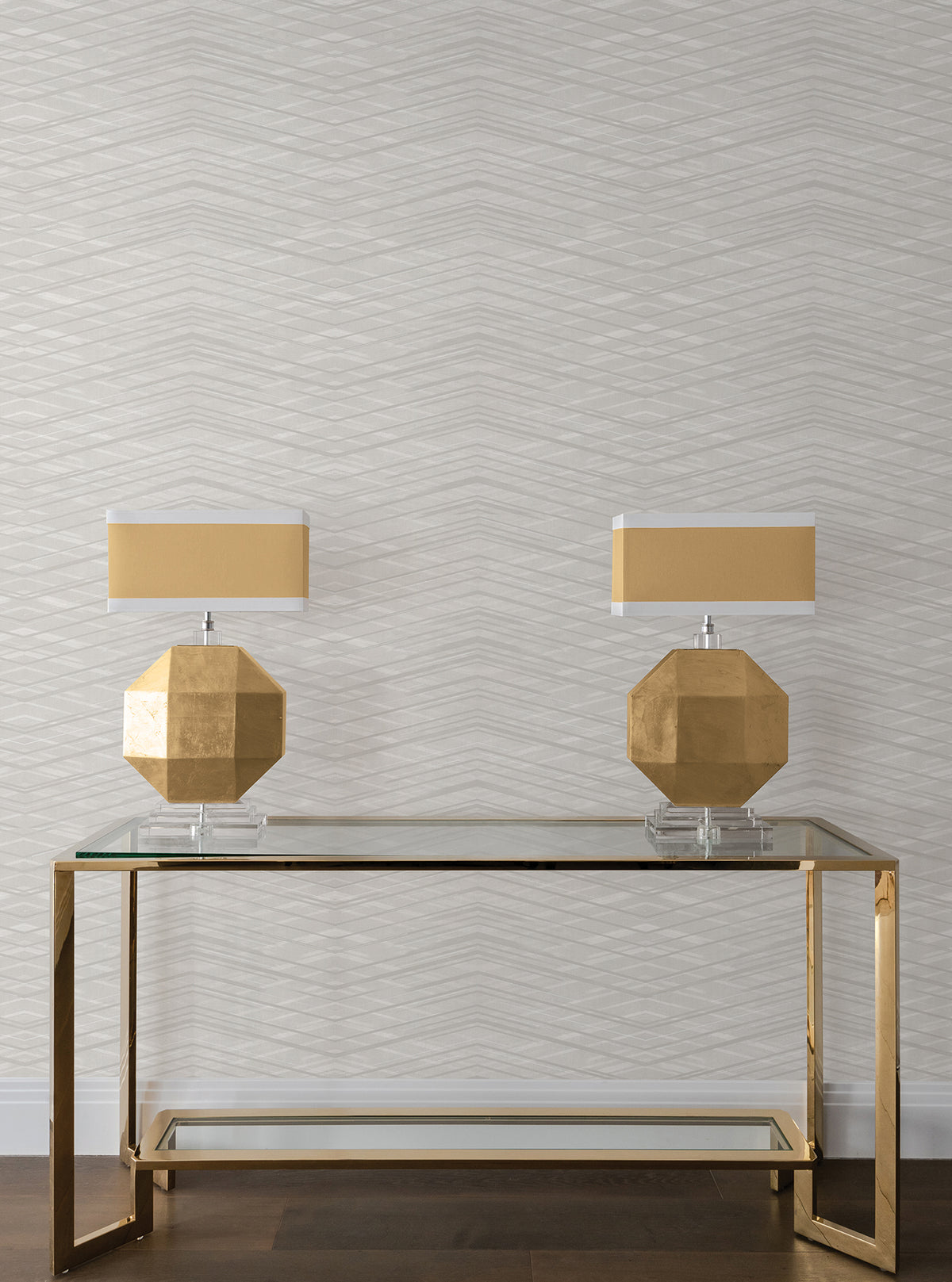 Focal Point Wide Width Wallpaper - Light Grey room setting