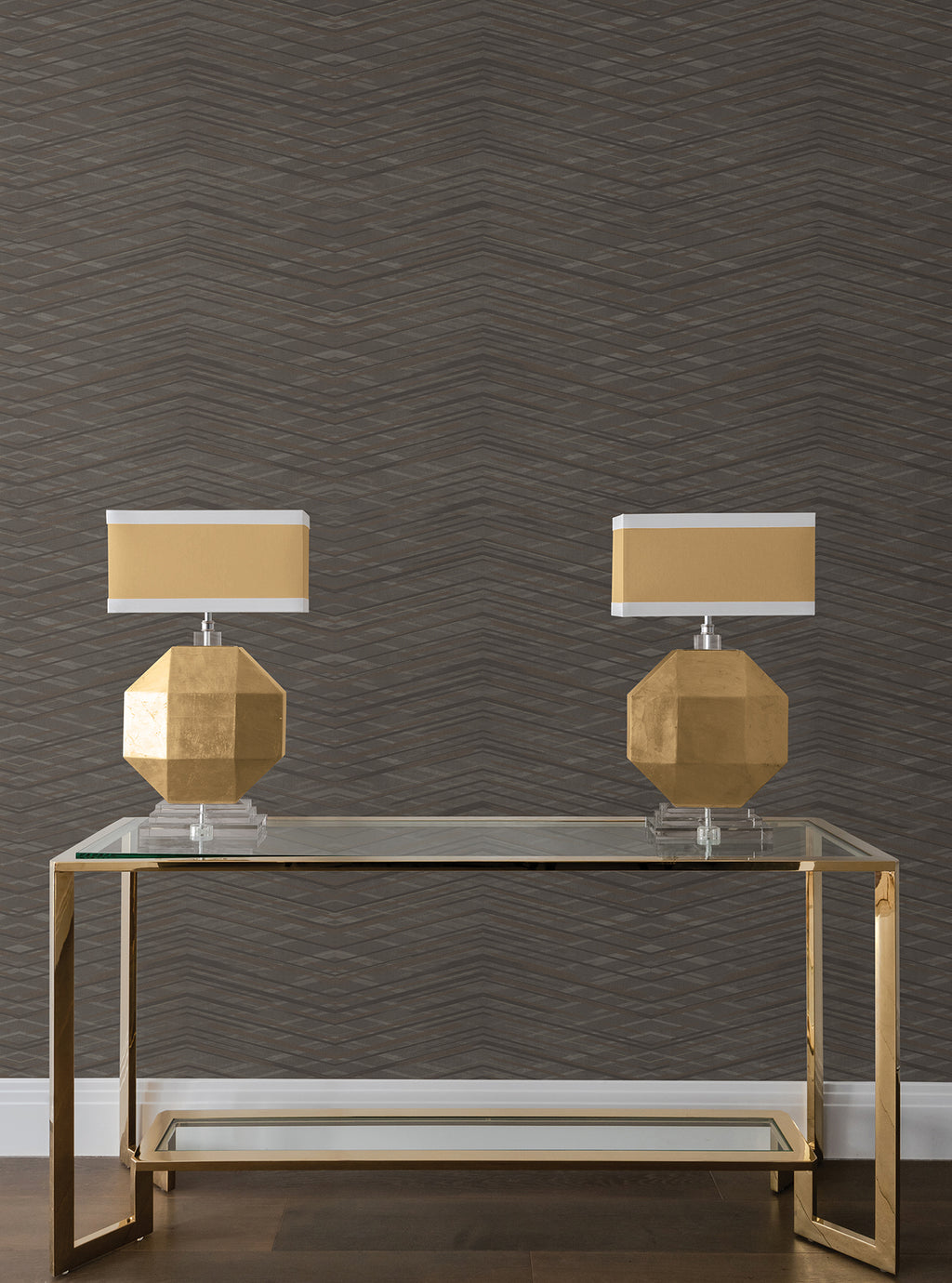 Focal Point Wide Width Wallpaper - Chocolate room setting