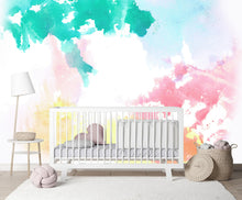 Load image into Gallery viewer, WATERCOLOR SPLATTERS TIE-DYE MURAL