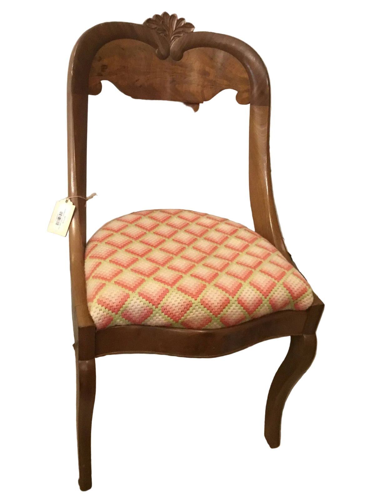 needlepoint cushion with chair