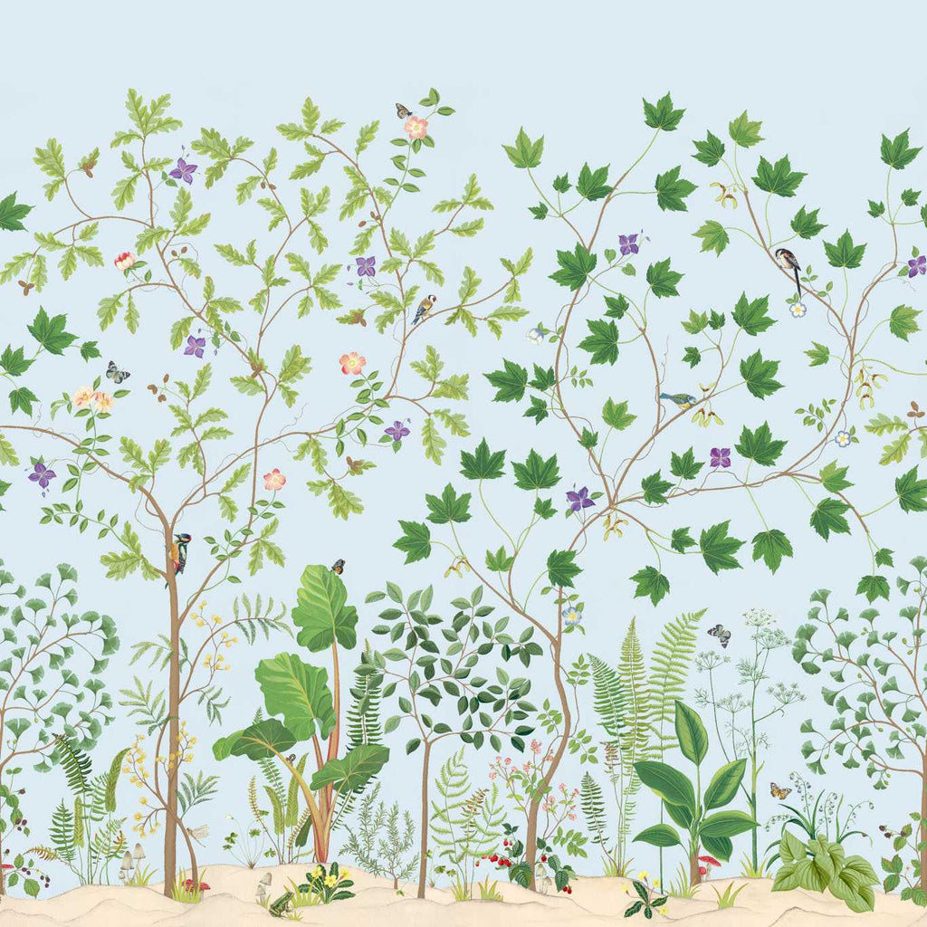Sycamore & Oak Wallpaper by Sanderson - Sky Blue
